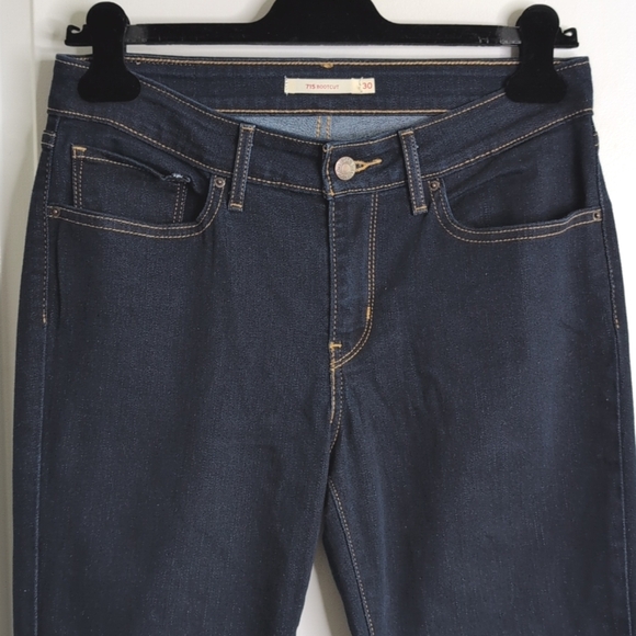 Levi's Premium 715 Bootcut Dark Wash Cowgirl Fall Women's Jeans 30x30 - Picture 3 of 13